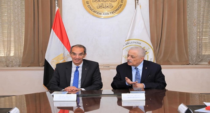 وزيرا التربية والتعليم والاتصالات يبحثان مبادرة “أشبال مصر الرقمية” لطلاب المدارس