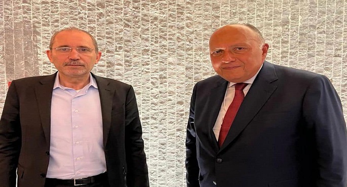 على هامش منتدى دافوس.. وزير الخارجية يلتقي نظيره الأردني