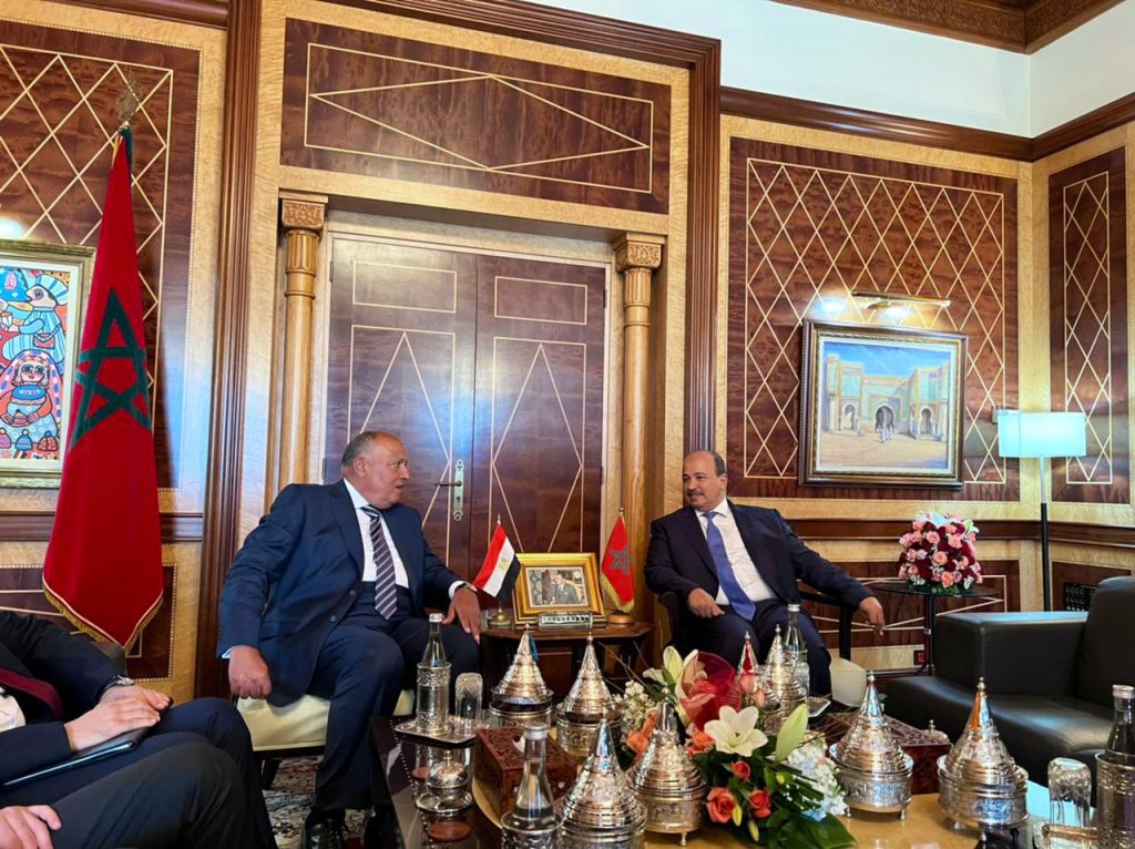 شكري يعقد مباحثات بالرباط مع رئيس مجلس النواب المغربي