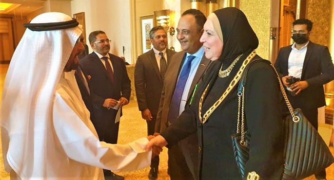 بالصور .. نيفين جامع تدعو الشركات الإماراتية لزيارة المدن الصناعية وزيادة استثماراتهم في السوق المصري