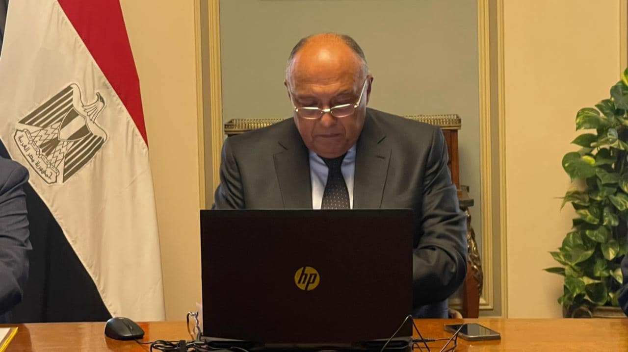 وزير الخارجية يلقي كلمة خلال الاجتماع الوزاري التنسيقي لمُنتدى التعاون الصيني-الإفريقي (فوكاك)