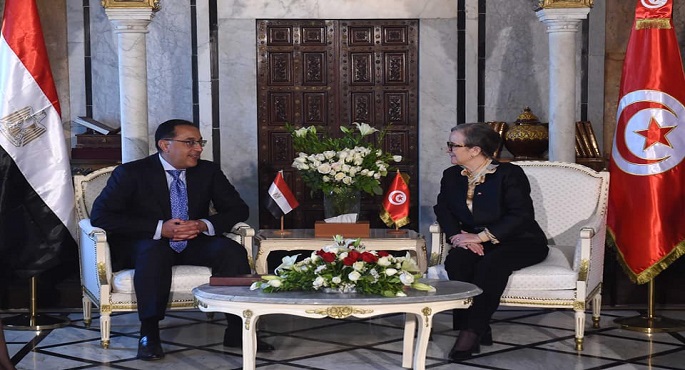 بالصور.. رئيسة الحكومة التونسية تستقبل رئيس الوزراء بمقر الحكومة