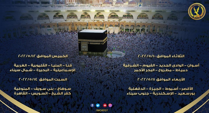الداخلية تبدأ اليوم إجراء قرعة الحج بمديريات الأمن على مستوى الجمهورية