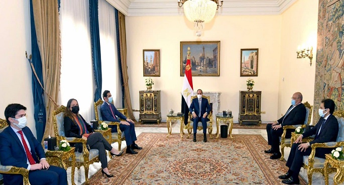 الرئيس السيسي يستقبل نائب رئيس محكمة المحاسبات الفيدرالية البرازيلية