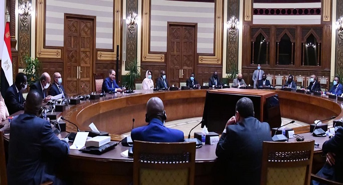 بالفيديو والصور .. خلال لقائه رؤساء مجالس الدولة والمحاكم  العليا الأفارقة .. الرئيس السيسي: العدل عماد المجتمع وضمانة الأمن والسلم به