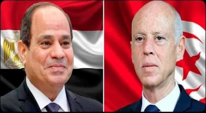 الرئيس التونسي يؤكد للرئيس السيسي وقوف تونس بجانب مصر في مواجهة الإرهاب