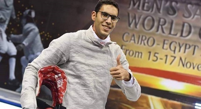 محمد عامر يصعد للمركز العاشر فى التصنيف الدولى لسلاح السيف