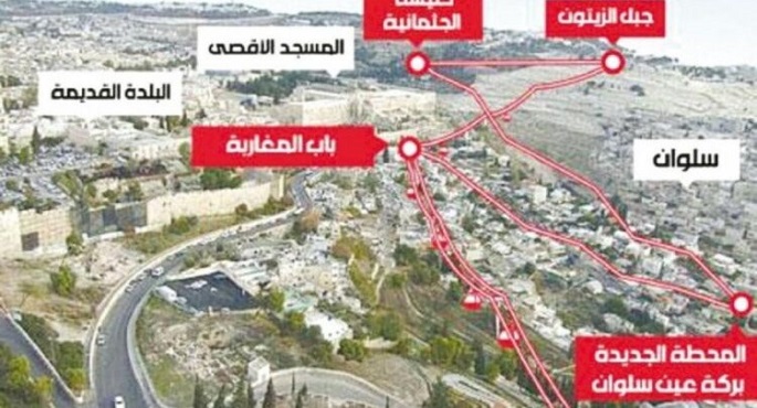 فلسطين تطالب بضغط أمريكي على الاحتلال لوقف إقامة قطار جوي فوق القدس