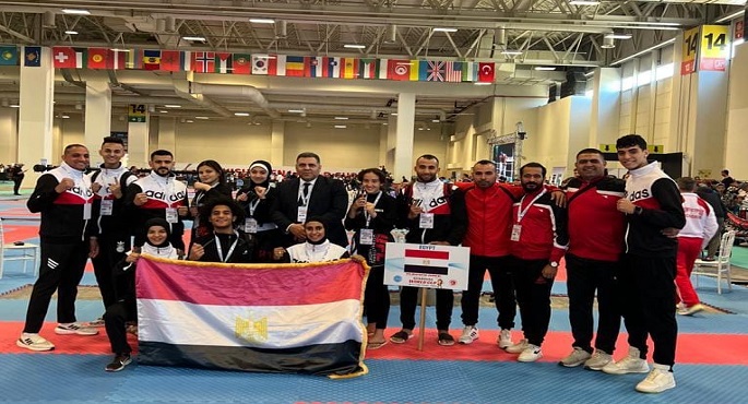 بالصور.. منتخب الكيك بوكسينج يحصد 13 ميدالية في بطولة كأس العالم