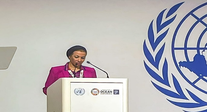 وزيرة البيئة تلقي كلمة مصر بمؤتمر الأمم المتحدة للمحيطات 2022