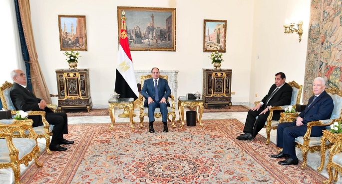 بالصور .. الرئيس السيسي يشهد أداء حلف اليمين لرؤساء محكمة النقض ومجلس الدولة وهيئة قضايا الدولة