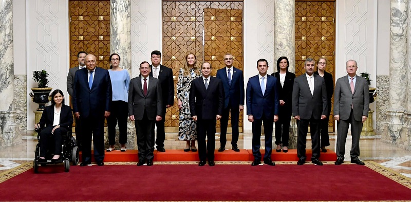 بالصور .. الرئيس السيسي يستقبل وزراء دول منتدى غاز شرق المتوسط