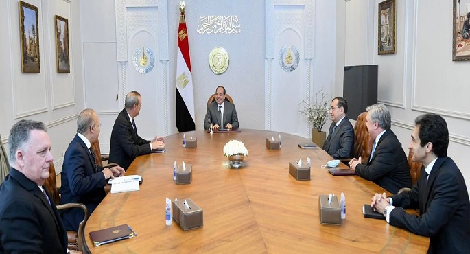 السيسي يؤكد دعم  أنشطة شركة “شيفرون” الأمريكية في مجال البحث والإنتاج