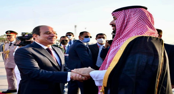 الرئيس السيسي يودع ولي عهد السعودية في ختام زيارته لمصر