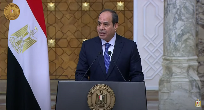 مؤتمر صحفى مشترك للرئيس السيسي ورئيس مجلس القيادة اليمني