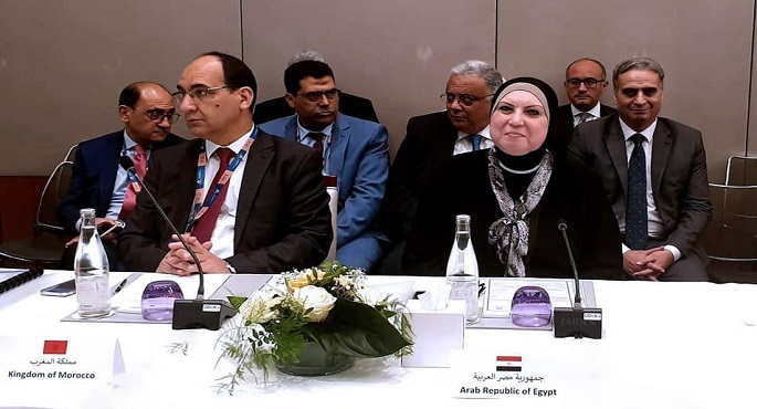 بالصور: وزيرة التجارة والصناعة تشارك في فعاليات اجتماع وزراء التجارة العرب