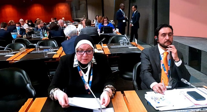 بالصور.. نيفين جامع تلقي كلمة مصر خلال فعاليات المؤتمر الوزاري الثاني عشر لمنظمة التجارة العالمية بجنيف