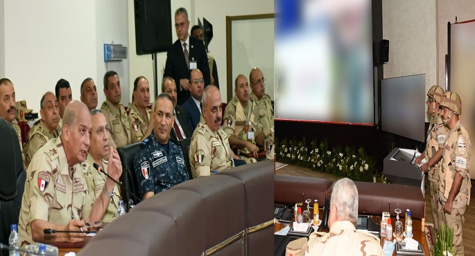 بالفيديو والصور.. وزير الدفاع يشهد المرحلة الرئيسية لمشروع مراكز القيادة الاستراتيجى “أمان-3”