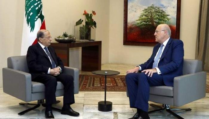 ميقاتي: نأمل في التوصل لاتفاق مع الرئيس عون حول تشكيل الحكومة اللبنانية الجديدة الأسبوع المقبل