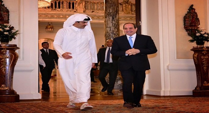 الرئيس السيسي يتلقي اتصالا هاتفيا من أمير قطر للتهنئة بحلول عيد الأضحى المبارك