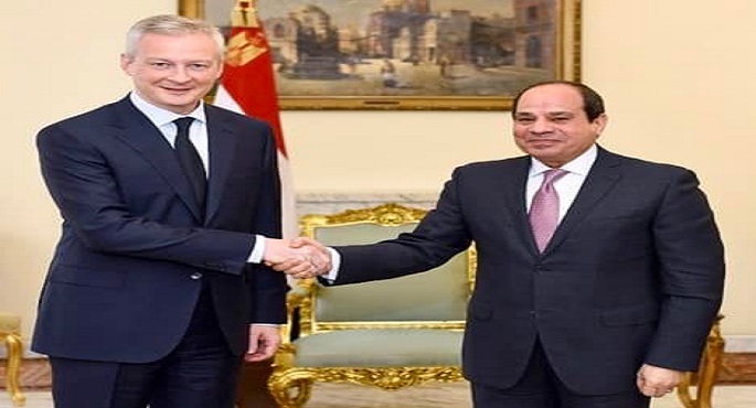 الرئيس السيسي يلتقي وزير الاقتصاد والمالية الفرنسي في باريس