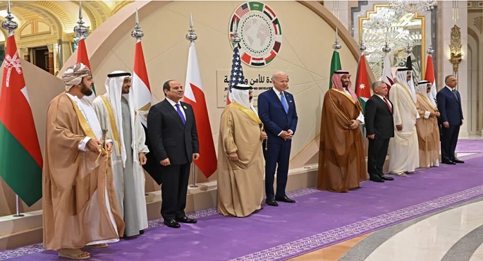 البيان الختامي لقمة جدة للأمن والتنمية يؤكد على ضرورة عدم انتشار الأسلحة النووية بالمنطقة.. والتوصل لحل عادل للصراع الفلسطيني الإسرائيلي