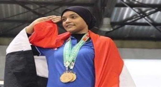 نعمة سعيد تتوج بالذهبية الثانية لرفع الأثقال بدورة ألعاب البحر المتوسط
