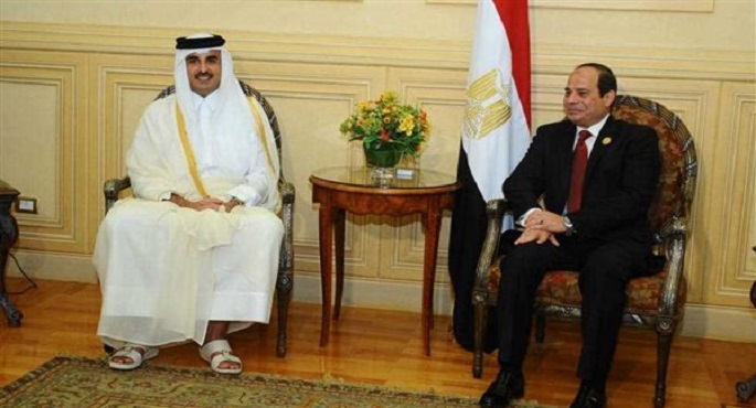 أمير قطر ونائبه يهنئان الرئيس السيسي بذكرى ثورة 23 يوليو المجيدة