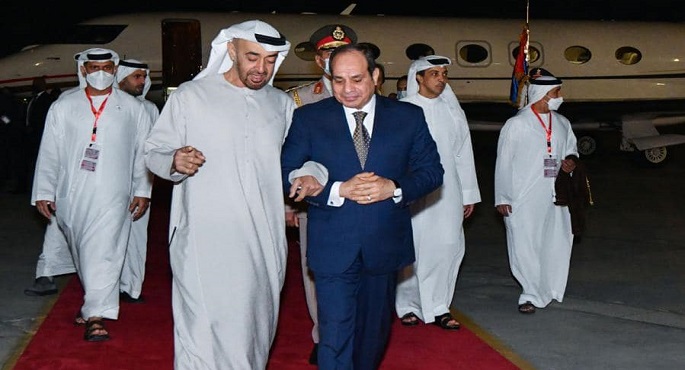 الرئيس السيسي يجري اتصالاً هاتفياً بالشيخ محمد بن زايد للتهنئة بمناسبة عيد الأضحى المبارك