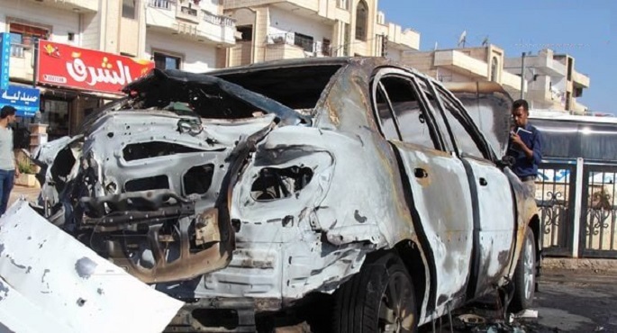 انفجار عبوة ناسفة بسيارة مدنية عند مدخل درعا الشمالي الشرقي