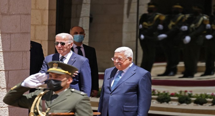 مؤتمر صحفي للرئيس الفلسطيني محمود عباس والرئيس الأمريكي جو بايدن