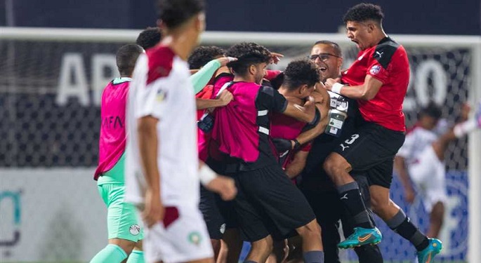 مصر تتخطى المغرب وتتأهل لنصف نهائي كأس العرب للشباب