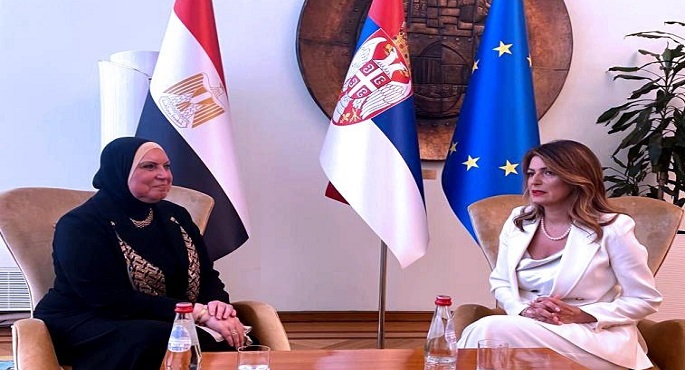 بالصور.. وزيرة التجارة والصناعة ونظيرتها الصربية تبحثان سبل تنمية وتطوير العلاقات الاقتصادية المشتركة بين البلدين