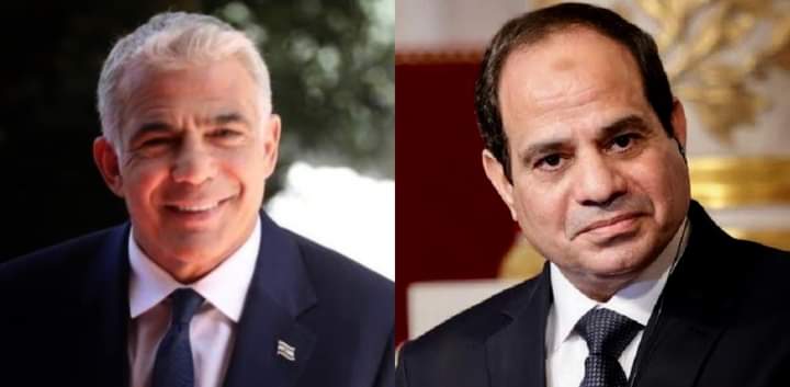 الرئيس السيسي يتلقى اتصالاً هاتفياً من رئيس الوزراء الإسرائيلي يائير لابيد