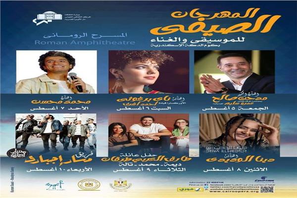 تترات أفلام الرسوم المتحركة فى حفل مهرجان المسرح الرومانى بالاسكندرية اليوم