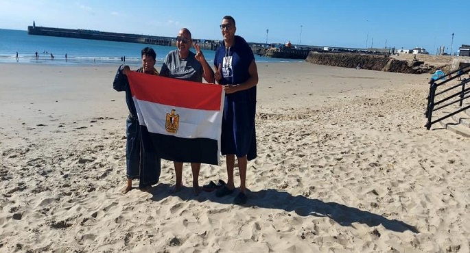 بالصور.. بعثة مصر تخوض تمرينها الأخير استعدادا لعبور المانش بإنجلترا
