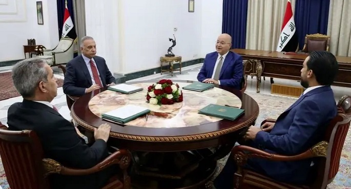 الرئيس العراقي يعقد اجتماعا مع “الرئاسات الثلاث” لبحث المستجدات السياسية ويدعو التيار الصدري إلى الحوار