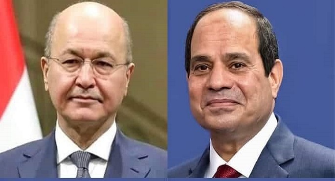 الرئيس السيسي يؤكد لنظيره العراقي دعم مصر الكامل للعراق فى ظل الظروف الحالية
