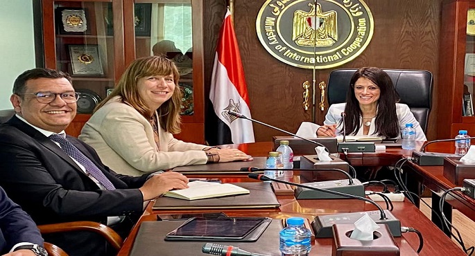 رانيا المشاط تبحث مع المديرة الإقليمية للبنك الأوروبى جهود التعاون فى برنامج “نُوَفِّى”