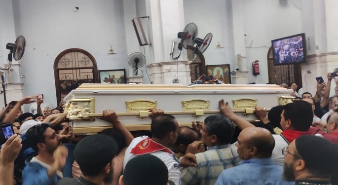 تشييع جثامين ضحايا حادث حريق كنيسة المنيرة