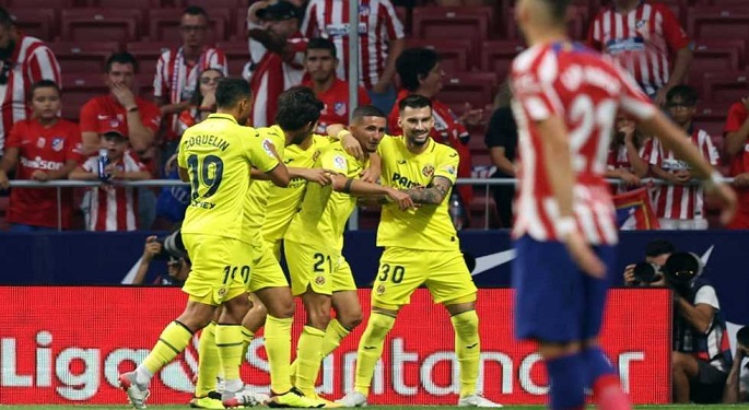 فياريال يفوز على أتليتكو مدريد بثنائية في الدوري الإسباني