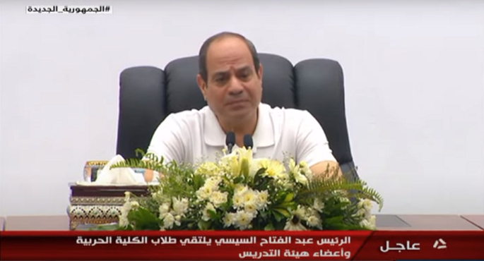 بالفيديو .. الرئيس السيسي : مصر تعمل مع شركائها من أجل استعادة السلام والاستقرار لقطاع غزة