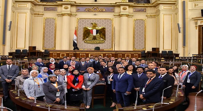 بالصور.. مجلس النواب يستقبل دفعة جديدة من متدربي البرنامج الرئاسي لتأهيل الشباب للقيادة