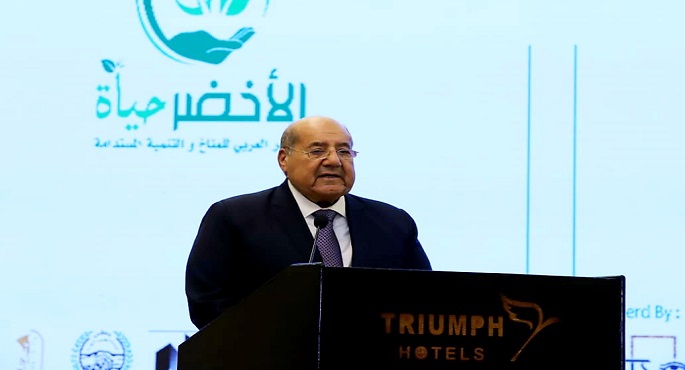 بالصور .. رئيس مجلس الشيوخ يلقي كلمة بمناسبة افتتاح المؤتمر العربي الأول للمناخ والتنمية المستدامة (الأخضر حياة)