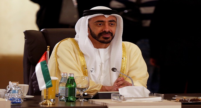 وزير خارجية الإمارات يؤكد دعم بلاده لتحقيق الأمن والاستقرار في اليمن