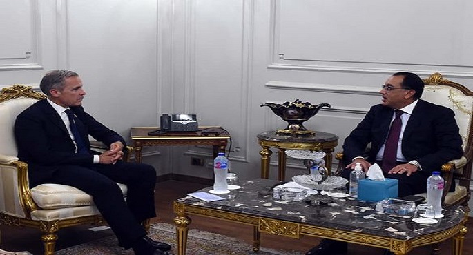 رئيس الوزراء يلتقي مارك كارني المبعوث الخاص للأمم المتحدة المعني بشئون العمل والتمويل المناخي