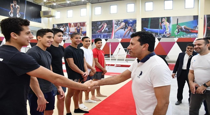بالصور.. وزير الرياضة يشهد تدريب منتخب الناشئين للجمباز بالعاصمة الإدارية