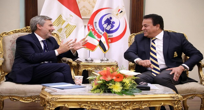 بالصور.. وزير الصحة يستقبل سفير إيطاليا لدى مصر لبحث سبل دعم وتعزيز التعاون بين البلدين