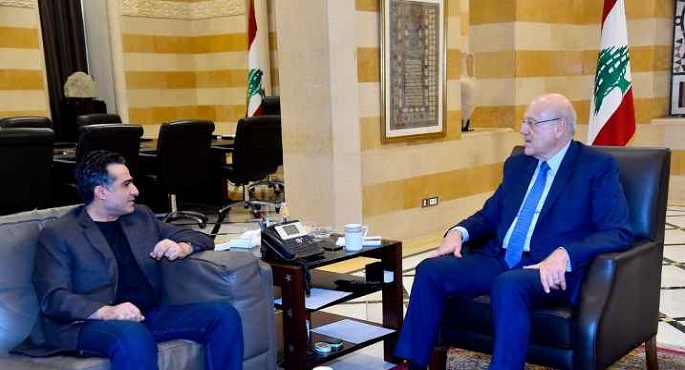 ميقاتي يبحث تطورات مفاوضات ترسيم الحدود البحرية مع سوريا وقبرص