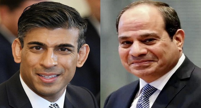 الرئيس السيسي يستقبل في شرم الشيخ رئيس الوزراء البريطاني